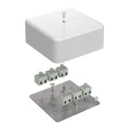 Коробка огнестойкая для кабель-канала 40-0470-FR2.5-12 Е15-Е60 (латунь) 103х103х45 IP42 12p, 2.5 мм.кв.| 40-0470-FR2.5-12-Е60 | Промрукав