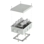 Коробка огнестойкая для кабель-канала 40-0460-FR6.0-6 Е15-Е120 RAL1001 85х85х45 (44 шт/кор)