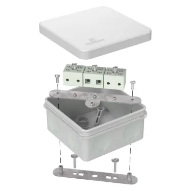 Коробка огнестойкая для о/п 40-0320-FR6.0-4-18-Р Е15-Е60 RAL9005 200х150х75 (5 шт/кор)