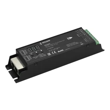Декодер INTELLIGENT ARLIGHT SMART-DMX512-304-83-RDM-SUF Black (12-48V, 4x8A, RJ-45) (IARL, IP20 Металл, 5 лет)