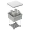 Коробка огнестойкая для о/п 40-0210-FR1.5-6 Е15-Е120 RAL7035 80х80х40 (44 шт/кор)