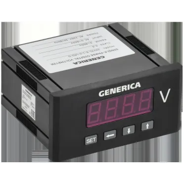 Вольтметр цифровой щитовой однофазный 48х96мм LED GENERICA