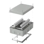Коробка огнестойкая для кабель-канала 40-0460-FR2.5-10 Е15-Е120 RAL9005 85х85х45 (44 шт/кор)