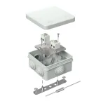 Коробка огнестойкая для о/п двухкомпонентная 60-0300-FR2.5-4 Е15-Е120 RAL7035 100х100х50 (14 шт/кор)