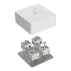 Коробка огнестойкая для кабель-канала 40-0450-FR6.0-8 Е15-Е60 (латунь) 75х75х30 IP42 8p, 6.0 мм.кв.| 40-0450-FR6.0-8-Е60 | Промрукав