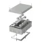 Коробка огнестойкая для кабель-канала 40-0460-FR6.0-12 Е15-Е120 RAL9005 85х85х45 (44 шт/кор)
