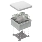 Коробка огнестойкая для о/п 40-0210-FR1.5-4 Е15-Е120 RAL7035 80х80х40 (44 шт/кор)
