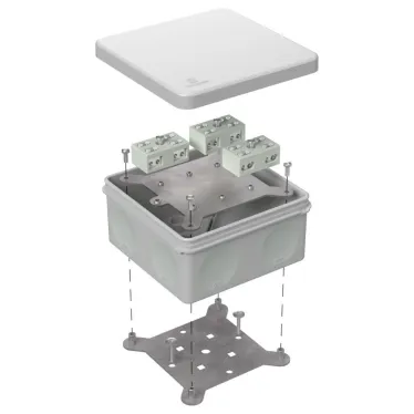 Коробка огнестойкая для о/п 40-0210-FR1.5-4 Е15-Е120 RAL7035 80х80х40 (44 шт/кор)