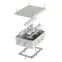 Коробка огнестойкая для кабель-канала 40-0460-FR2.5-8 Е15-Е120 RAL1001 85х85х45 (44 шт/кор)