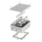                  Коробка огнестойкая для кабель-канала 40-0460-FR2.5-8 Е15-Е120 RAL1001 85х85х45 (44 шт/кор)
               