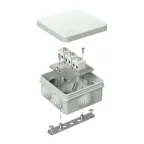Коробка огнестойкая для о/п двухкомпонентная 60-0300-FR10.0-8 Е15-Е120 RAL7035 100х100х50 (14 шт/кор)