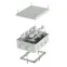 Коробка огнестойкая для кабель-канала 40-0460-FR2.5-6 Е15-Е120 RAL1001 85х85х45 (44 шт/кор)