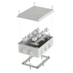 Коробка огнестойкая для кабель-канала 40-0460-FR2.5-6 Е15-Е120 RAL1001 85х85х45 (44 шт/кор)