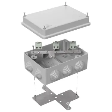 Коробка огнестойкая для кабель-канала 40-0450-FR1.5-4 Е15-Е120 RAL9005 75х75х30 (87 шт/кор)