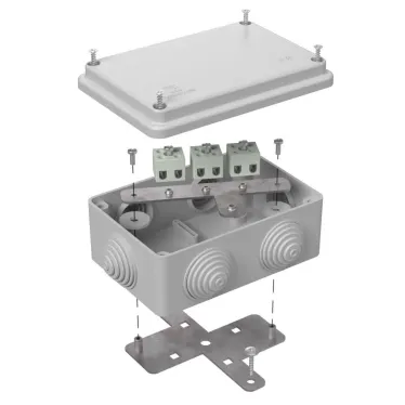 Коробка огнестойкая для о/п 40-0300-FR2.5-4 Е15-Е120 RAL7035 100х100х50 (14 шт/кор)