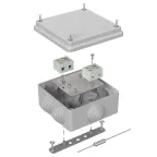Коробка огнестойкая разветвительная для о/п двухкомпонентная 60-0300-FR6.0-4-6-Р Е15-Е60 RAL9005 100х100х50 (14 шт/кор)