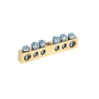 Шина "N" нулевая 6х9мм 6/1 (6 групп/крепеж по центру) (10 шт/уп)