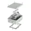Коробка огнестойкая для кабель-канала 40-0460-FR6.0-8 Е15-Е120 RAL1001 85х85х45 (44 шт/кор)