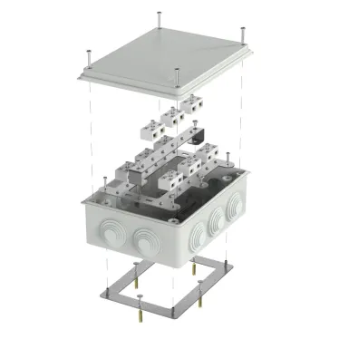 Коробка огнестойкая для кабель-канала 40-0460-FR6.0-8 Е15-Е120 RAL1001 85х85х45 (44 шт/кор)