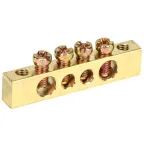 Шина "N" нулевая 8x12мм 4/2 (4 группы/крепеж по краям) (10 шт/уп)