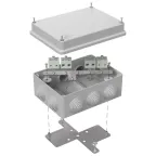 Коробка огнестойкая для кабель-канала 40-0450-FR6.0-4-П Е15-Е120 с термопредохранителем RAL9005 75х75х30 (87 шт/кор)