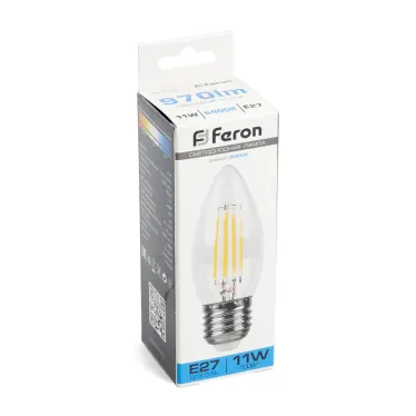 Лампа светодиодная LED 11вт Е27 дневной свеча FILAMENT