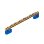 Шина "N" нулевая 6х9мм 24/2 (24 группы/крепеж по краям) с двумя угловыми изоляторами (10 шт/уп)