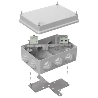 Коробка огнестойкая для кабель-канала 40-0450-FR1.5-6 Е15-Е120 RAL9005 75х75х30 (87 шт/кор)