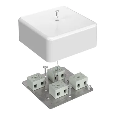 Коробка огнестойкая для кабель-канала 40-0470-FR2.5-8 Е15-Е60 (латунь) 103х103х45 IP42 8p, 2.5 мм.кв.| 40-0470-FR2.5-8-Е60 | Промрукав
