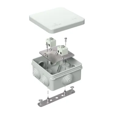 Коробка огнестойкая для о/п двухкомпонентная 60-0300-FR10.0-4 Е15-Е120 RAL7035 100х100х50 (14 шт/кор)
