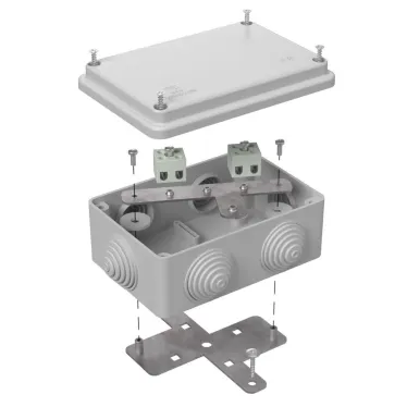 Коробка огнестойкая для о/п 40-0300-FR10.0-4 Е15-Е120 RAL7035 100х100х50 (14 шт/кор)