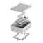 Коробка огнестойкая для кабель-канала 40-0460-FR6.0-12 Е15-Е120 RAL1001 85х85х45 (44 шт/кор)