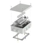 Коробка огнестойкая для кабель-канала 40-0460-FR6.0-12 Е15-Е120 RAL1001 85х85х45 (44 шт/кор)