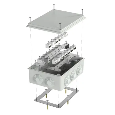 Коробка огнестойкая для кабель-канала 40-0460-FR6.0-12 Е15-Е120 RAL1001 85х85х45 (44 шт/кор)