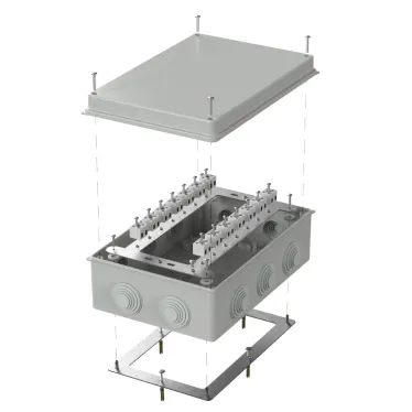 Коробка огнестойкая для кабель-канала 40-0460-FR2.5-4 Е15-Е120 RAL9005 85х85х45 (44 шт/кор)