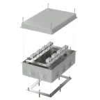 Коробка огнестойкая для кабель-канала 40-0460-FR6.0-10 Е15-Е120 RAL9005 85х85х45 (44 шт/кор)