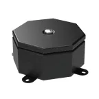 Коробка металлическая Октагон черная 130х130х63 (9 шт/кор)