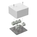 Коробка огнестойкая для кабель-канала 40-0460-FR2.5-10 Е15-Е60 (латунь) 85х85х45 IP42 10p, 2.5 мм.кв.| 40-0460-FR2.5-10-Е60 | Промрукав