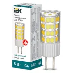                  Лампа светодиодная CORN капсула 5Вт 230В 4000К керамика G4 IEK
               