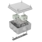Коробка огнестойкая для о/п двухкомпонентная 60-0300-FR6.0-12 Е15-Е120 RAL9005 100х100х50 (14 шт/кор)