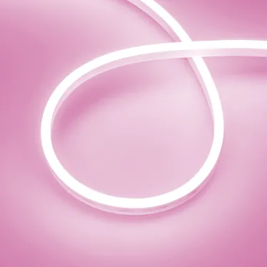 Лента герметичная AURORA-PS-A120-12x6мм 24V Pink (10 W/m, IP65, 2835, 5м) (Силикон)