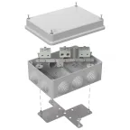 Коробка огнестойкая для кабель-канала 40-0450-FR1.5-8 Е15-Е120 RAL9005 75х75х30 (87 шт/кор)