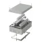 Коробка огнестойкая для кабель-канала 40-0460-FR2.5-12 Е15-Е120 RAL9005 85х85х45 (44 шт/кор)
