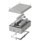 Коробка огнестойкая для кабель-канала 40-0460-FR2.5-12 Е15-Е120 RAL9005 85х85х45 (44 шт/кор)