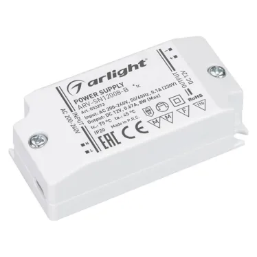 Блок питания ARV-SN12008-B (12V, 0.67A, 8W) (Arlight, IP20 Пластик, 3 года) | 033273 | Arlight