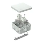 Коробка огнестойкая для о/п двухкомпонентная 60-0300-FR6.0-12 Е15-Е120 RAL7035 100х100х50 (14 шт/кор)