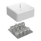                  Коробка огнестойкая для кабель-канала 40-0470-FR6.0-16 Е15-Е60 (латунь) 103х103х45 IP42 16p, 6.0 мм.кв.| 40-0470-FR6.0-16-Е60 | Промрукав
               