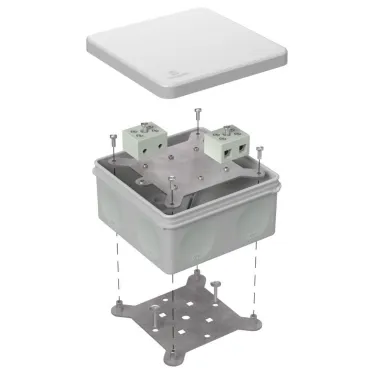 Коробка огнестойкая для о/п 40-0330-FR6.0-4-22-Р Е15-Е60 RAL7035 260х175х90 (7 шт/кор)
