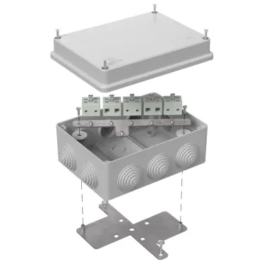 Коробка огнестойкая для кабель-канала 40-0450-FR2.5-8 Е15-Е120 RAL9005 75х75х30 (87 шт/кор)
