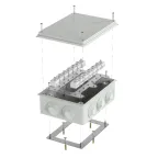 Коробка огнестойкая для кабель-канала 40-0460-FR6.0-4 Е15-Е120 RAL1001 85х85х45 (44 шт/кор)